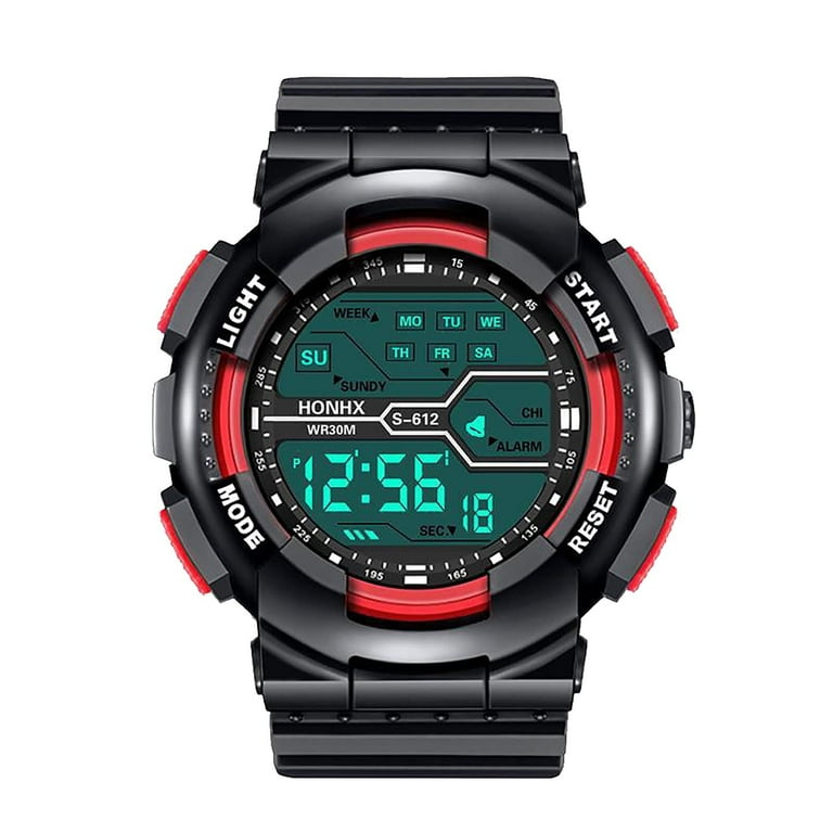 Linmoua LED Digital Watch A Variety of Styles Cool Sports Electronic Watches with 4 Buttons Life Watch Dial Electronic Display Watches College Style