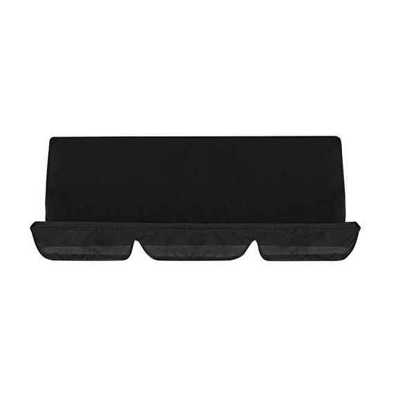 LINMOUA Non Slip Anti-fading Waterproof Bench Swing Seat Cushion, Black, Solid Print Chair Pad