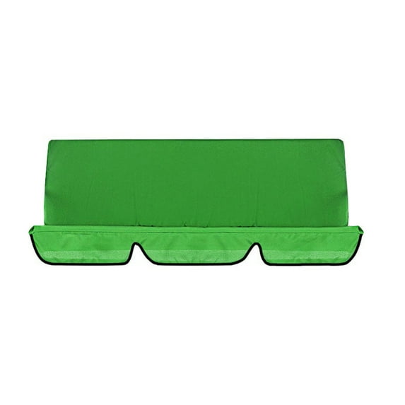 LINMOUA Porch Swing Cushion with Backrest, 3-Seater, Waterproof Bench Pad, Green