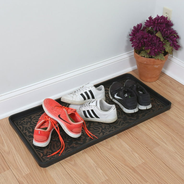 LINMOUA Rubber Shoes Tray Wet Shoe Tray Mud Room Shoes Mat Holder