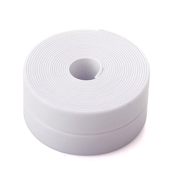 LINMOUA Tape Caulk Strip Seal for Toliet Bathtub, Sink, Kitchen, Wall Edge, Self Adhesive Corner Liner 126''x1.57'' (White)