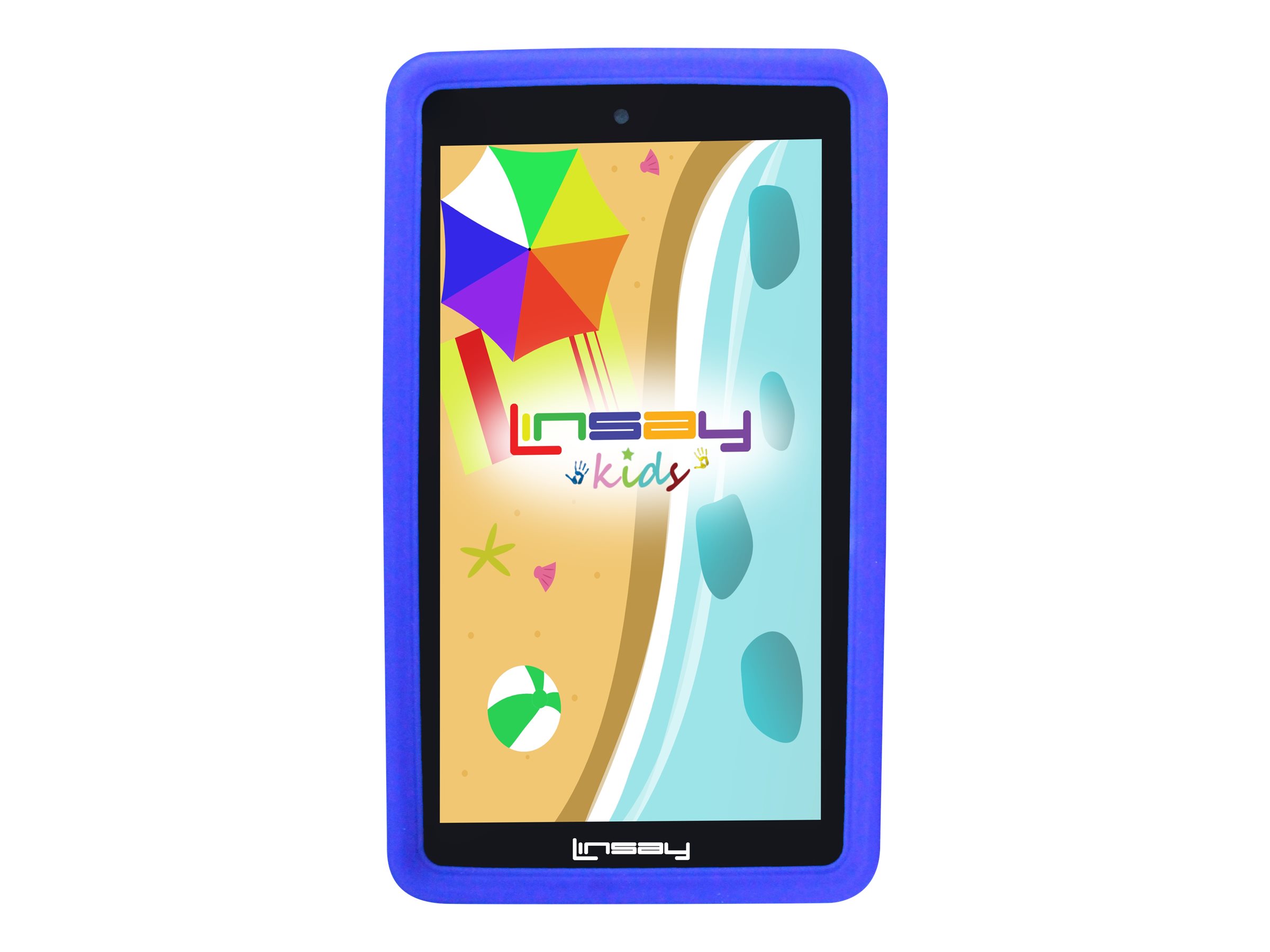 LINSAY 7" Kids Tablet 64GB Android 13 WiFi  Camera, Apps, Games, Learning Tab for Children with Blue Kid Defender Case. - image 1 of 3