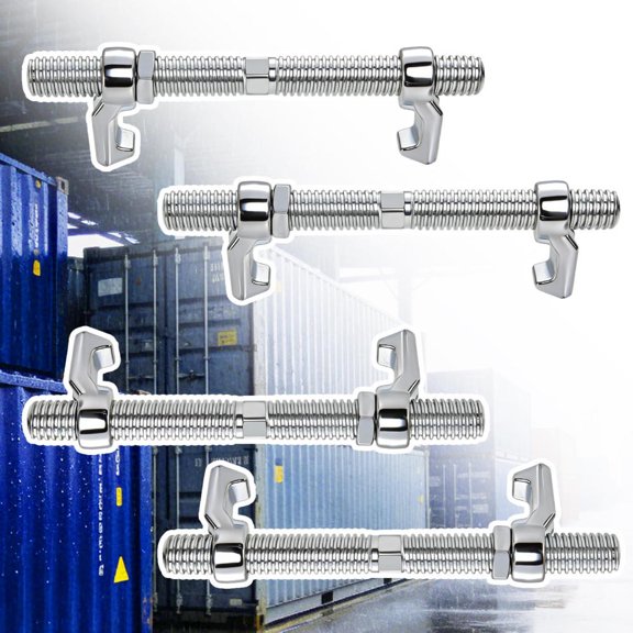 LINSHESF 280 mm Shipping Container Bridge Fittings Clamp 4 Pack, Corrosion Resistant Galvanized Screw Clamp for Connecting Containers