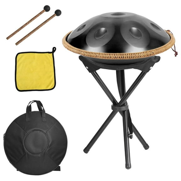 LINSHESF Steel Handpan Drums 9 Notes Steel Drum Handpan Instrument for Adults Kids Musical Education Entertainment 18-Inch Percussion Musical Instruments for Meditation Yoga Concerts helpful