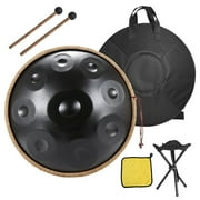 LINSHESF Steel Handpan Drums G Minor Steel Drum Handpan Instrument Musical Education Entertainment 18-Inch Percussion Musical Instruments for Meditation Yoga Concerts convenient