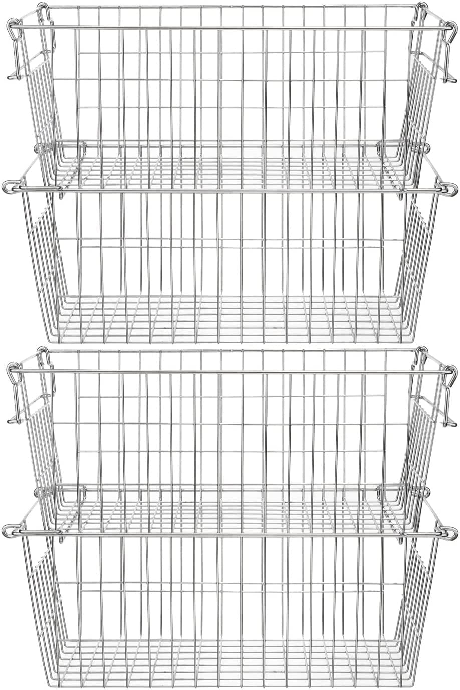 LINSHUI Stackable Baskets, Pantry Storage and Organization Chest