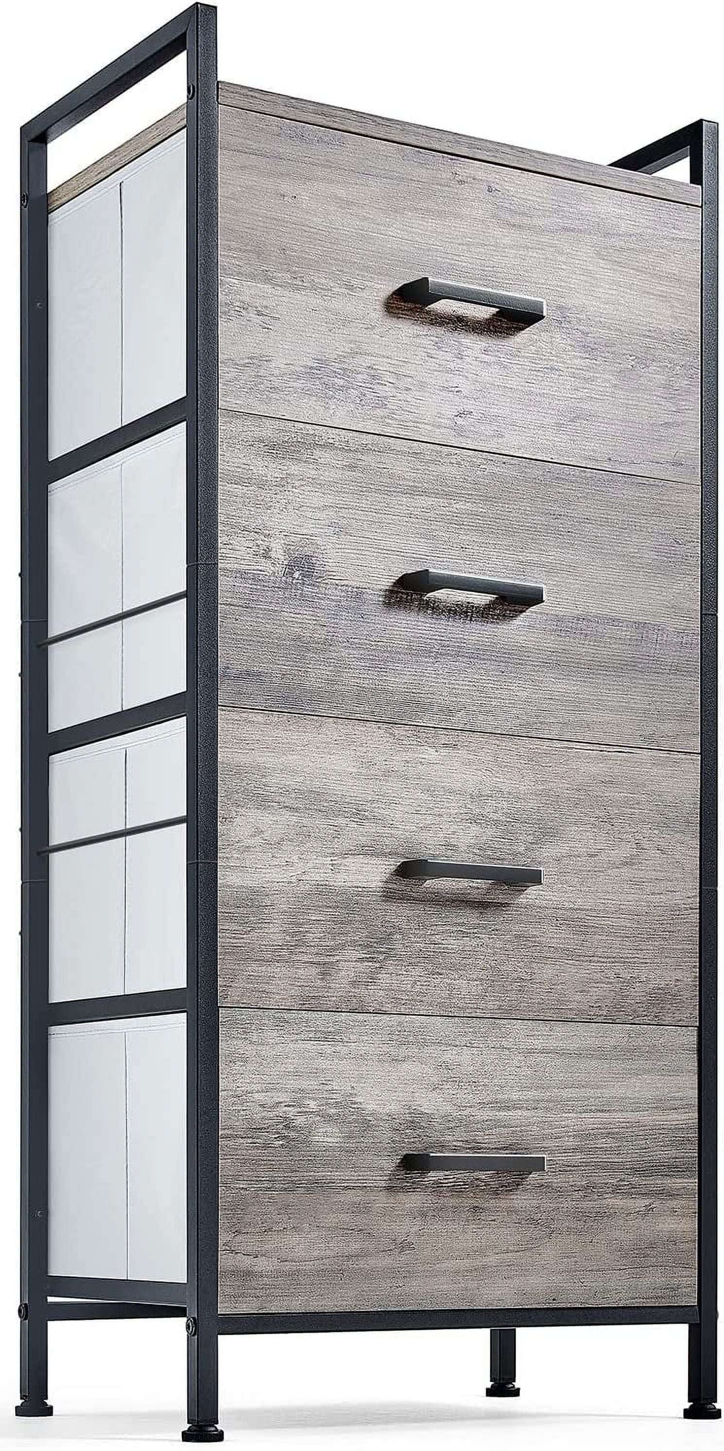 LINSY HOME 4 Drawer Dresser for Bedroom Tall Dressers Storage Drawers