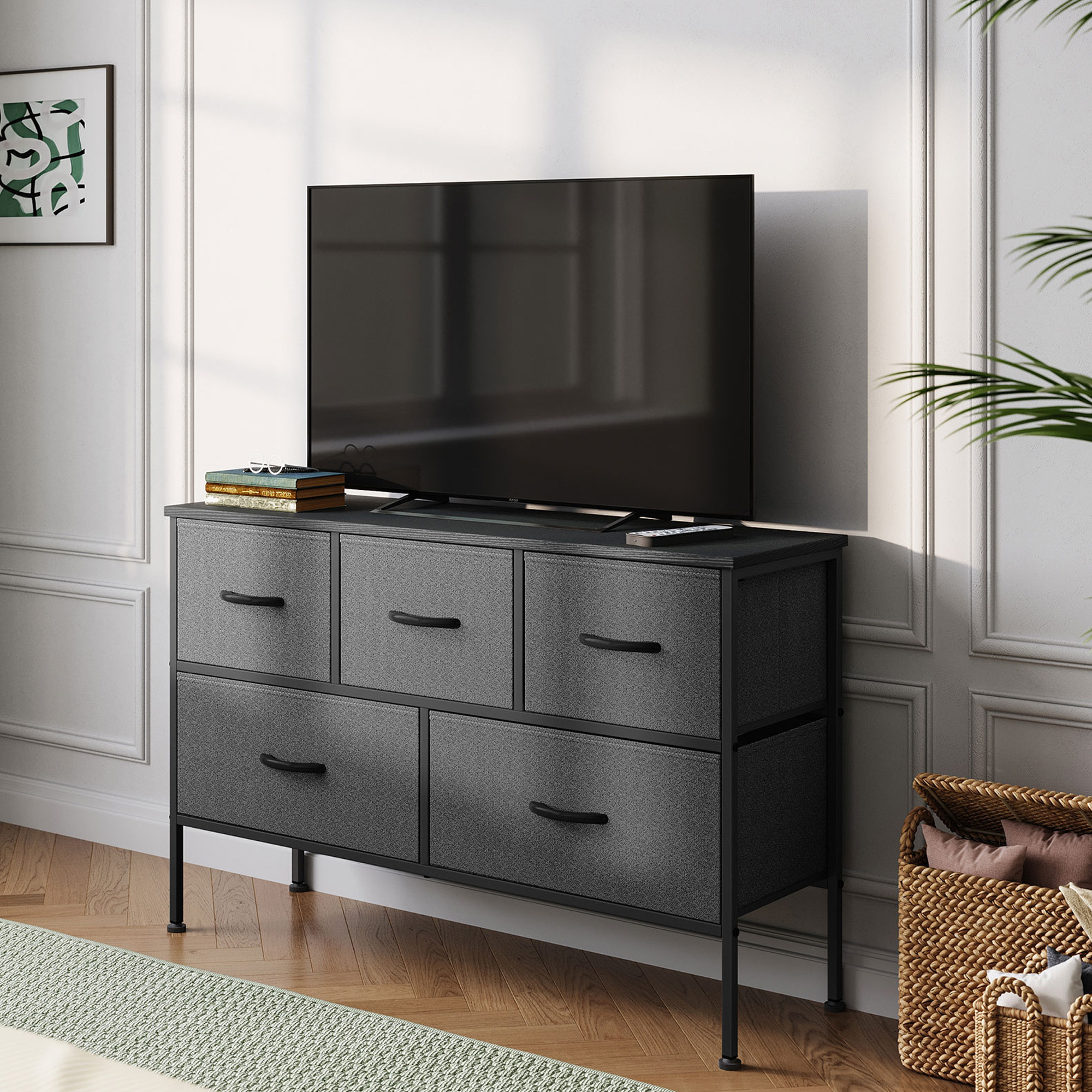 Baby Relax Miles Nightstand, Nursery Furniture, Graphite Blue Wood