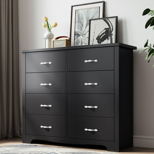 LINSY HOME Tall, Sturdy, Simple, Extra Deep Dresser for Bedroom, 8