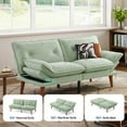thumbnail image 1 of Linsy Home 70" W Chenille Convertible Futon Sofa Bed with Adjustable Armrests, Green, 1 of 11