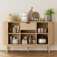 LINSY HOME Fluted Pantry Storage Kitchen with Sliding