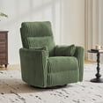 thumbnail image 1 of LINSY HOME Power Recliner Chair with USB Ports - 34" Swivel Accent Chair with Comfortable Arms and Back for Living Room and Bedroom, Green Corduroy, 1 of 8