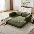 thumbnail image 1 of LINSY HOME Cloud Futon Couch Bed, 4-in-1 Convertible Sleeper Sofa Bed with Fixed Frame, Green, 1 of 13