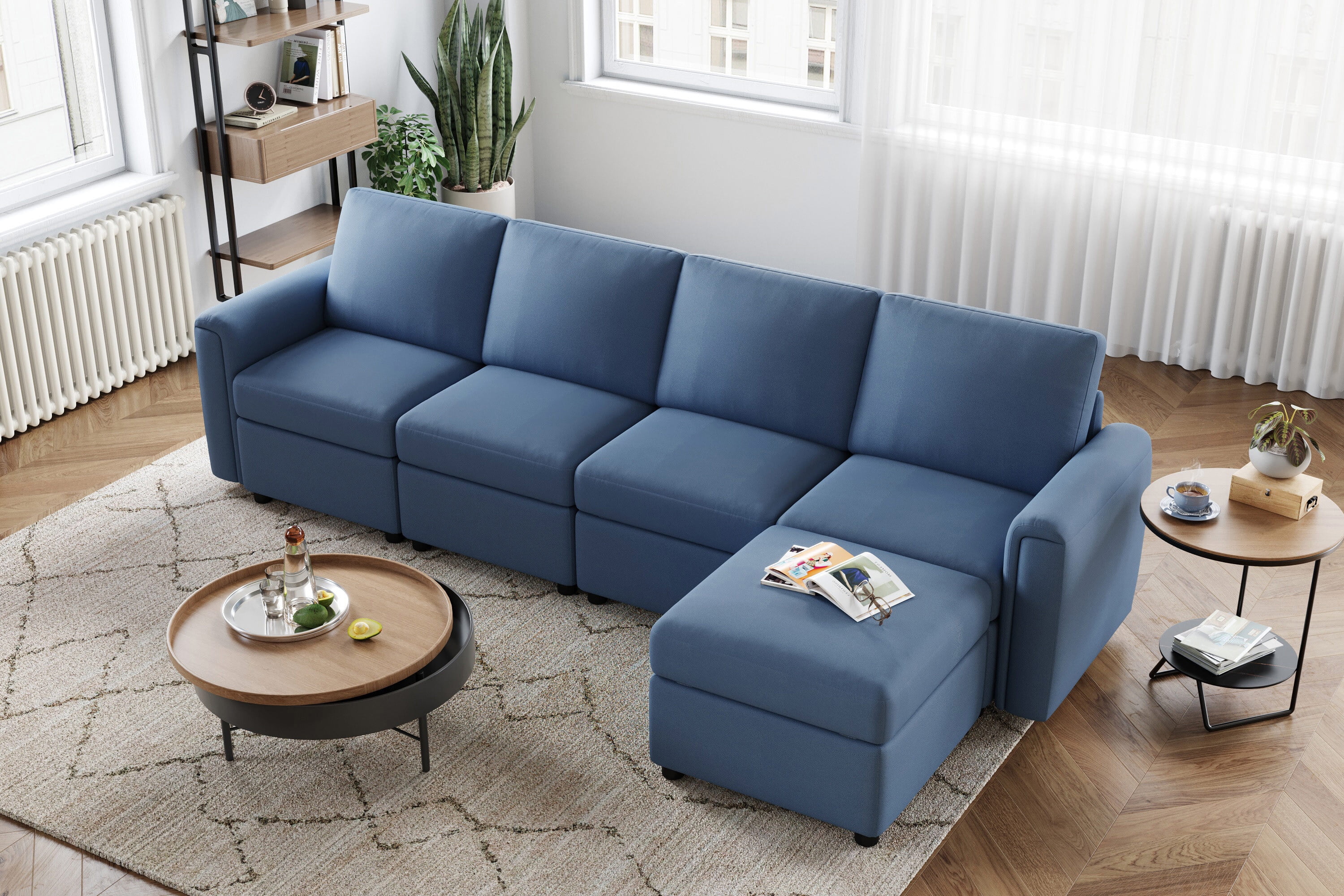 LINSY HOME Modular Couches and Sofas Sectional with Storage Sectional
