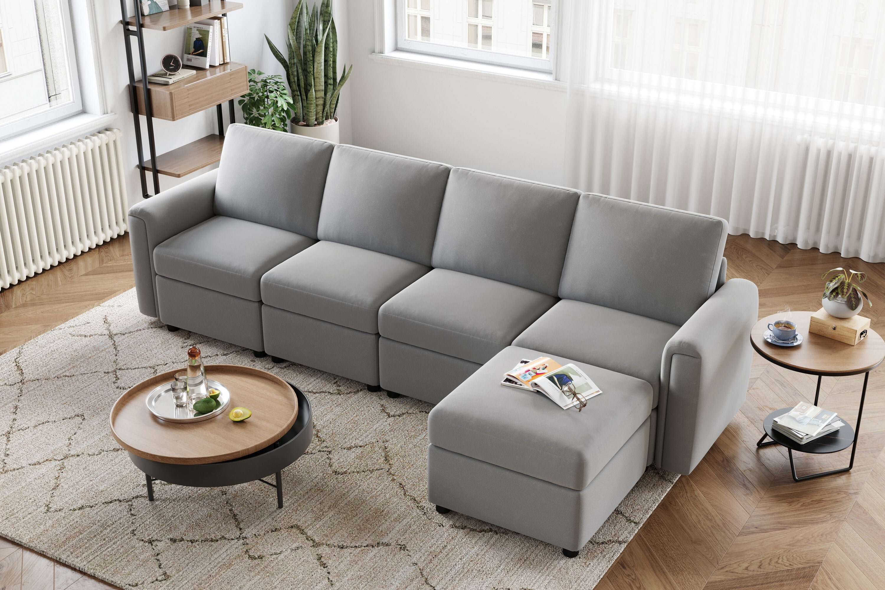 LINSY HOME Modular Couches and Sofas Sectional with Storage Sectional Sofa L Shaped Sectional