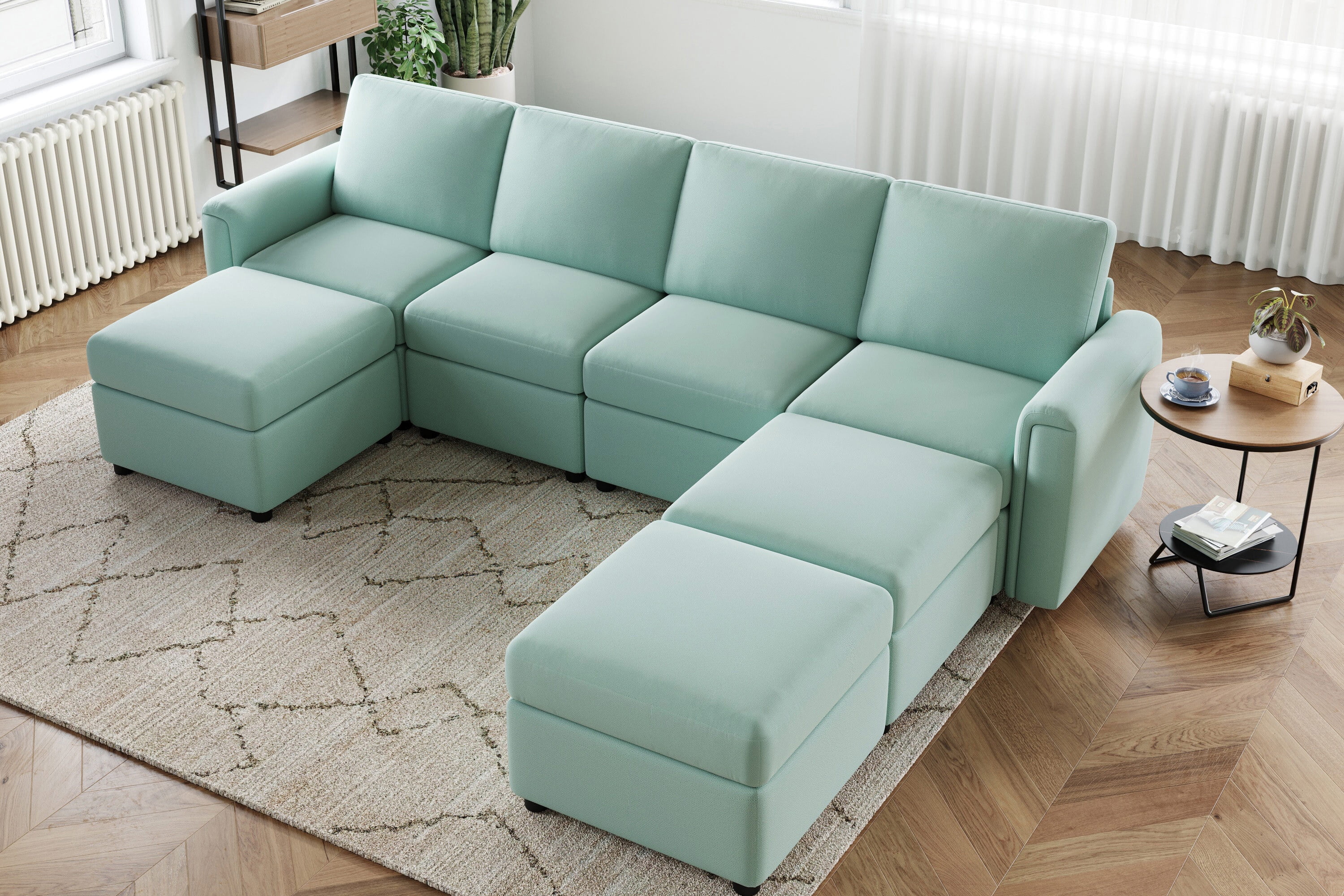 LINSY HOME Modular Couches and Sofas Sectional with Storage Sectional Sofa L Shaped Sectional