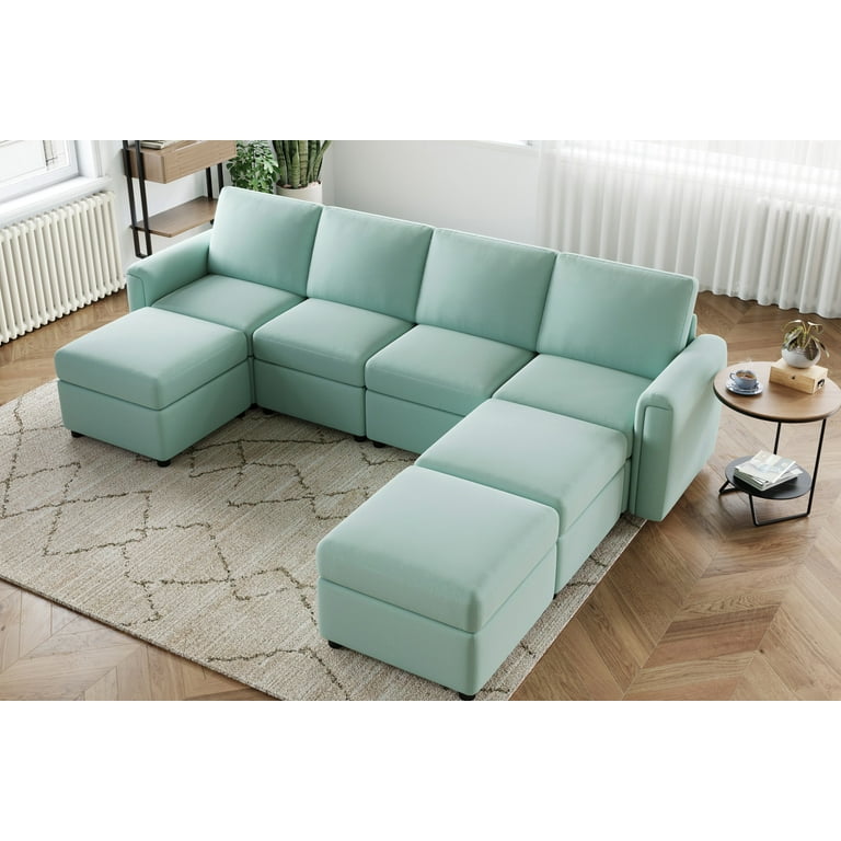 LINSY HOME Modular Couches and Sofas Sectional with Storage