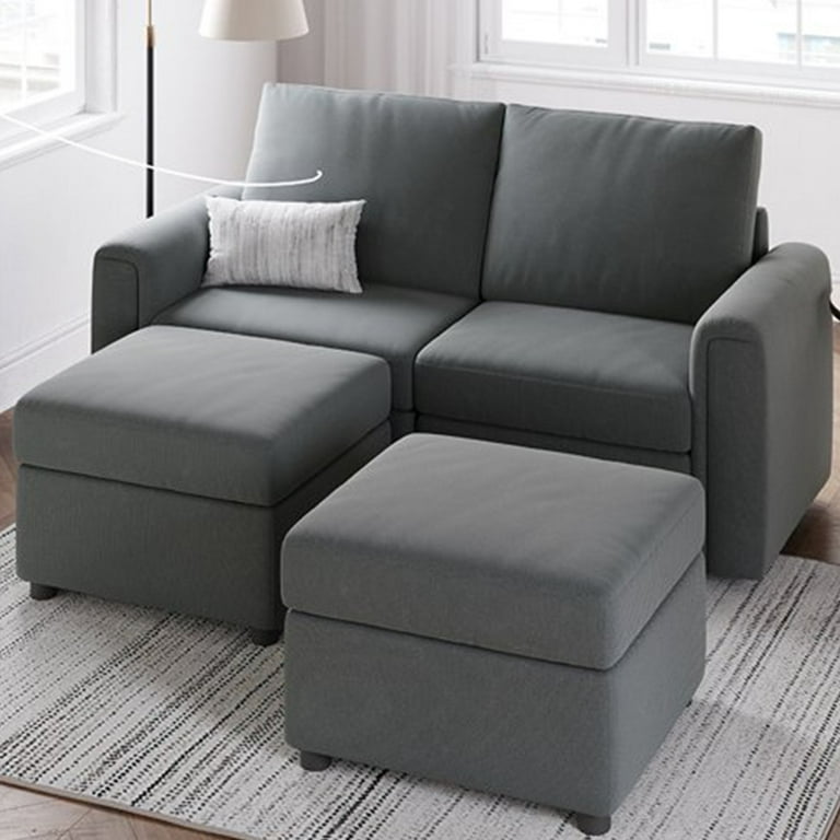 LINSY HOME Modular Couches and Sofas Sectional with Storage