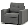 thumbnail image 1 of LINSY HOME Oversized Accent Chair with Storage for Living Room, RUBIK III Upholstered Armchair for Bedroom, Dark Gray, 1 of 10
