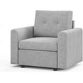 thumbnail image 1 of LINSY HOME Oversized Accent Chair with Storage for Living Room, RUBIK III Upholstered Armchair for Bedroom, Light Gray, 1 of 10