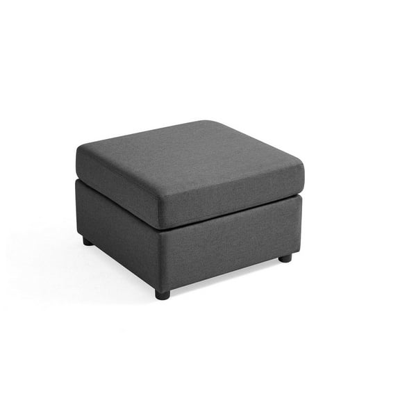 LINSY HOME Storage Ottoman for RUBIK III Modular Sectional Sofa, Dark Gray