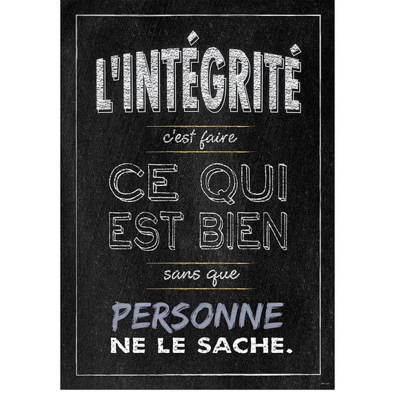 LINTEGRITE FRENCH INSPIRE U POSTER