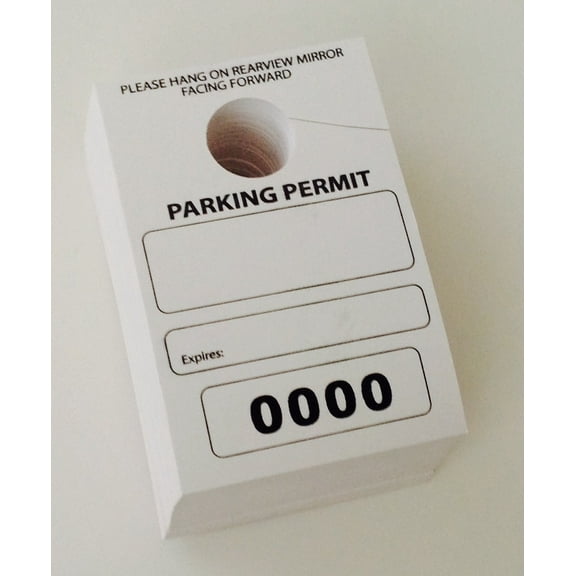 LINTON MAILING SUPLIES Parking Permit Hang Tags Numbered 0001-0999 (3)