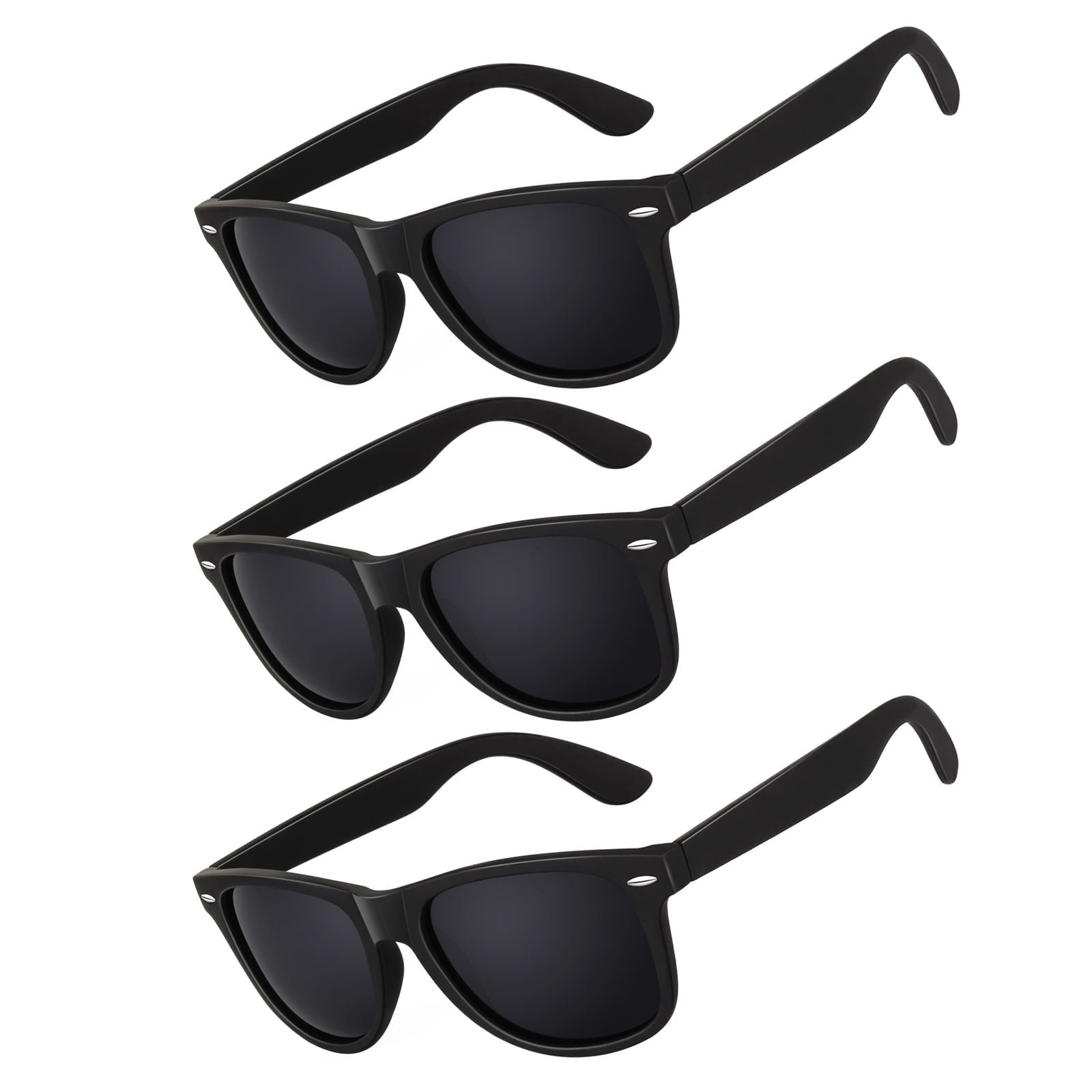 LINVO Classic Retro Polarized Sunglasses for Men Women Fishing Driving Hiking-3 Pack