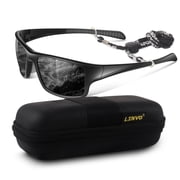 LINVO Men s Sports Polarized Sunglasses, Wrap-Around Sun Glasses for Cycling, Fishing, Hiking & Driving, UV400 Protection
