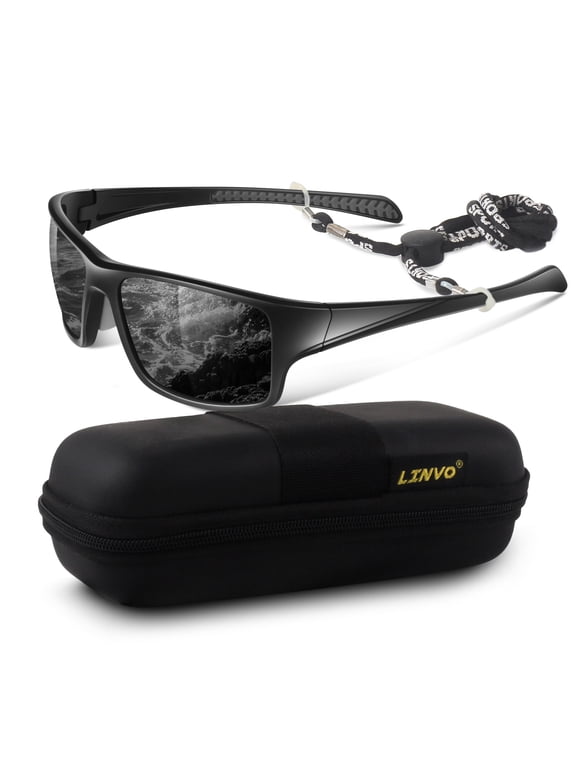 Men’s Sports Polarized Sunglasses, Wrap-Around Sun Glasses for Cycling, Fishing, Hiking & Driving, UV400 Protection