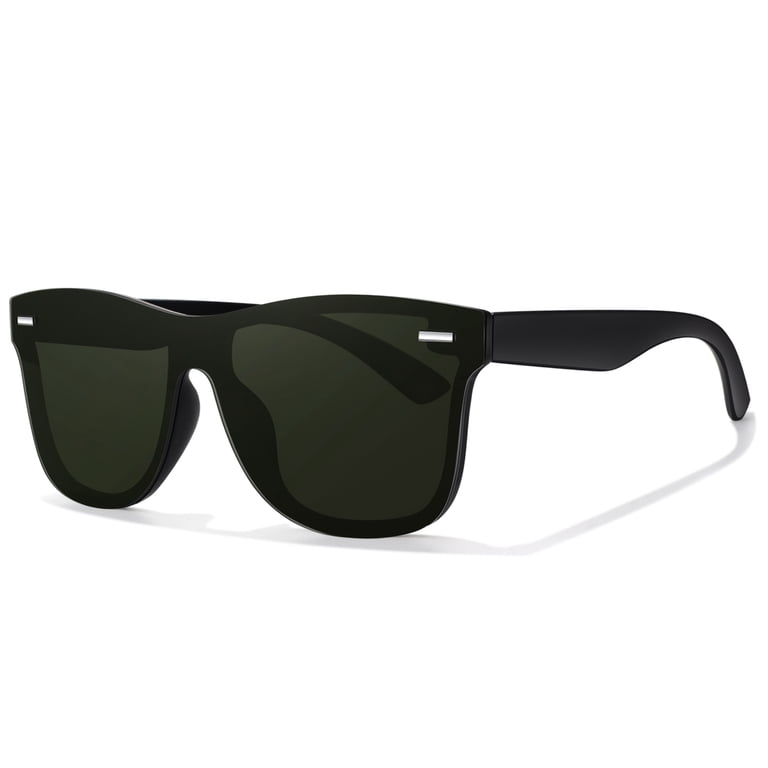 LINVO Oversized Trendy One-Piece Mirrored Lens Polarized  display picture 3