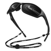 LINVO Polarized Sports Sunglasses for Men UV400 Protection Wraparound Goggles for Fishing Cycling Running