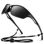 Polarized Sports Sunglasses for Men Wrap Around Sun Glasses for Fishing Cycling Driving 100% UV Protection