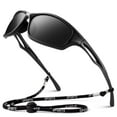 thumbnail image 1 of LINVO Polarized Sports Sunglasses for Men Wrap Around Sun Glasses for Fishing Cycling Driving 100% UV Protection, 1 of 11