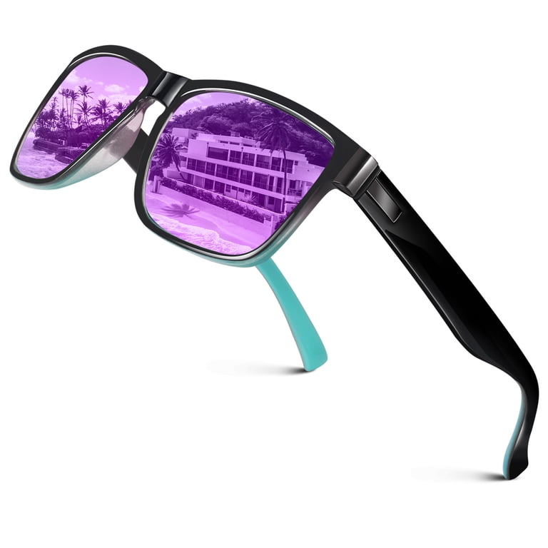 LINVO Polarized Sunglasses for Men Women Square Mirrored 