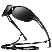 LINVO Polarized Wraparound Sports Men Sunglasses for Cycling, Running, and Fishing