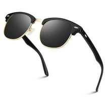 LINVO Semi-rimless Classic Polarized UV400 Sunglasses for Men Women Casual Driving