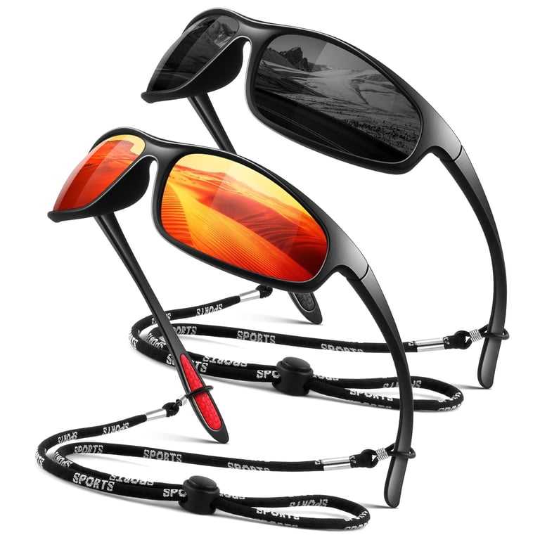 Polarized Sunglasses UV Protection Wrap Around for Running Cycling Fishing AOMASTE Polarized Sports Sunglasses, 58MM Wrap UV Protection  main image 4