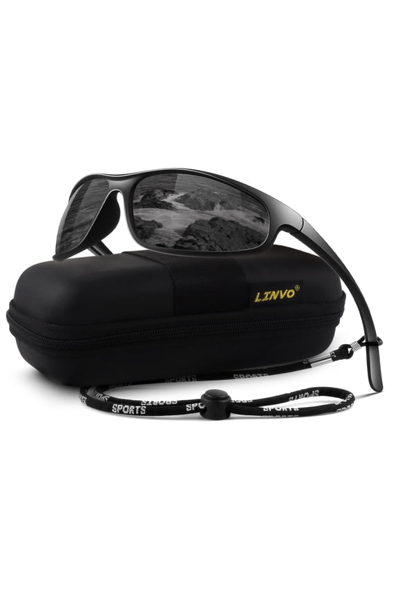 Sports Polarized Sunglasses for Men Women, Wrap-Around for Fishing, Cycling & Running, UV400 Protection