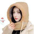 thumbnail image 1 of LINXI Plush-Lined Thickened Thermal Hat with Face Mask for Men and Women, 3 in 1 Winter Balaclavas Scarf Hats, 1 of 8