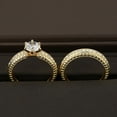 thumbnail image 1 of LINXIQIN 2pcs His and Hers Wedding Ring Sets Couples Engagement Rings Women and Men 925 Sterling Silver AAA Cubic Zirconia Shiny Jewelry, 1 of 8