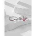 thumbnail image 1 of LINXIQIN 2pcs His and Hers Wedding Ring Sets Couples Engagement Rings Women and Men 925 Sterling Silver Crown Princess Cubic Zirconia, 1 of 6
