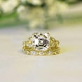 thumbnail image 1 of LINXIQIN 2pcs His and Hers Wedding Ring Sets Couples Engagement Rings Women and Men 925 Sterling Silver Flower Square Cubic Zirconia, 1 of 7
