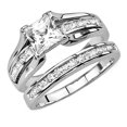 thumbnail image 1 of LINXIQIN 2pcs His and Hers Wedding Ring Sets Couples Engagement Rings Women and Men 925 Sterling Silver AAA Cubic Zirconia Ornament Couple Engagement Wedding Ring, 1 of 5