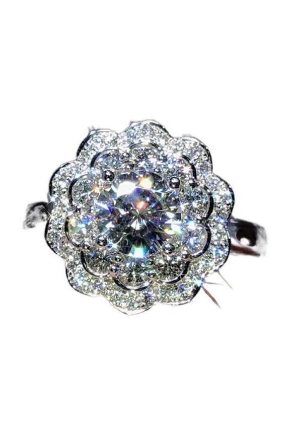 Classic Promise Ring Cocktail Ladies For Women Lightweight High Quality Cubic Zirconia AAA Zircon Ring Elegant Gift Gift Box Included