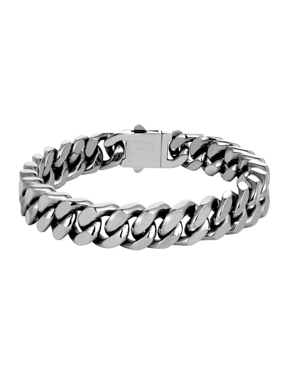 Cuban Link Bracelet in 925 Sterling Silver Material for Men 8 Inch