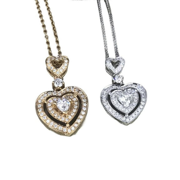 LINXIQIN Delicate Dainty Zircon 925 Sterling Silver Cubic Zirconia Pendant Necklace For Women For Lady For Everyday Jewelry Wear Jewelry For All Occasions With White Gift Box