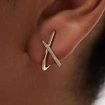 LINXIQIN Earrings For Women Trendy,14K Gold Plated Stud Earrings Dainty Earrings Simple Minimalist Cubic Zirconia Earrings Hypoallergenic Earring For Women Gifts