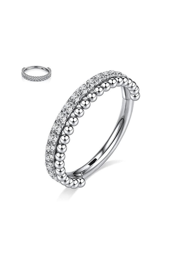 Elephant Shaped Nose Ring in 925 Sterling Silver Material with Cubic Zirconia 20 Gauge for Women and Men Nose