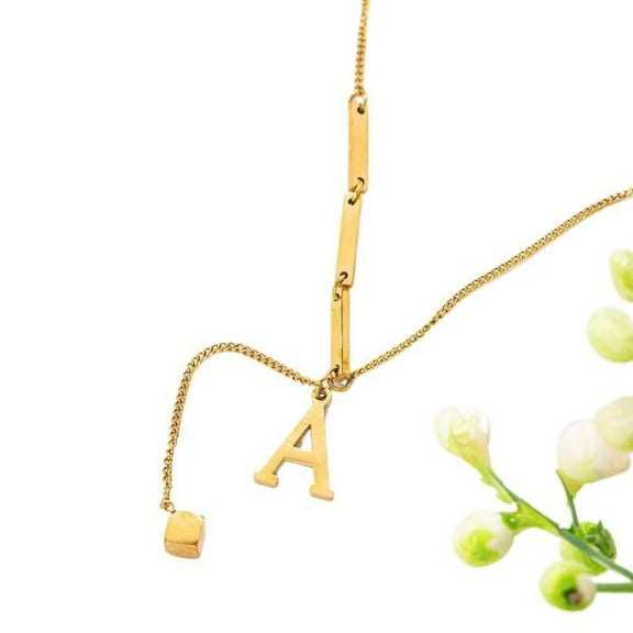 LINXIQIN Jewelry Initial Pendant Necklace for Men Womens, 14K Gold Plated Heart and Full Letter Capital Necklace Alphabets from A-Z Figaro Chain Necklace